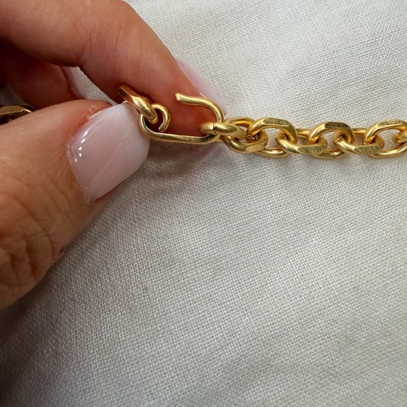 ✨Vintage Chanel No.5 CC Baroque Pearl Drop Necklace Gold Tone ✨ - Picture 10 of 13